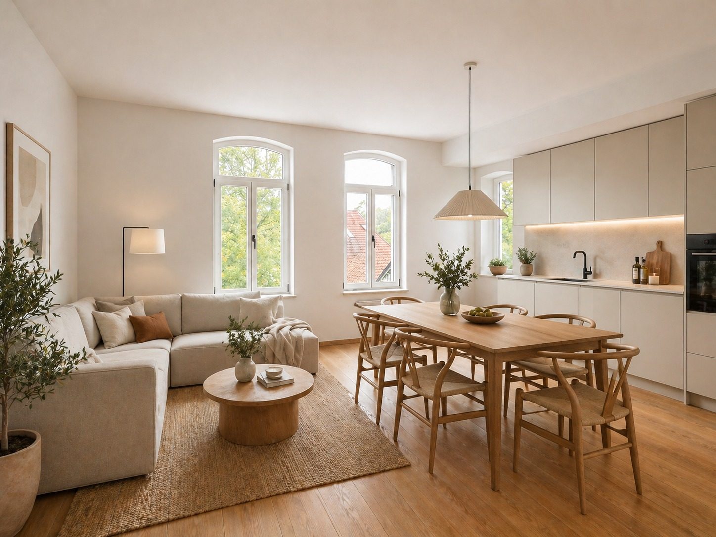 Wohnbeispiel Wohnung 5 — helle Wohnküche